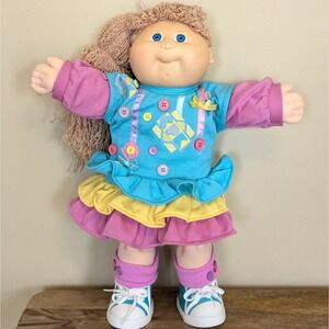 1989 Coleco Cabbage Patch Designer Line Girl HM44 Lt Brown Hair Blue Eyes EUC
